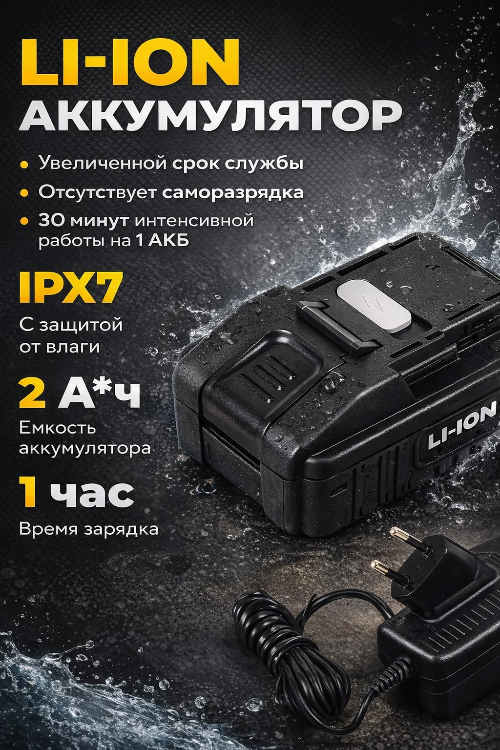 Аккумуляторная минимойка в комплекте